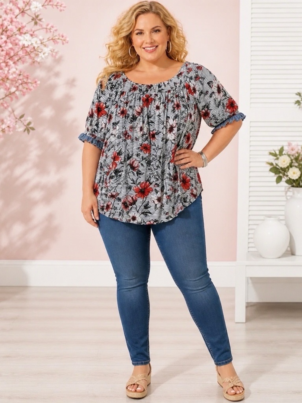 LuLaRoe Spring Plus Size Top 2XL